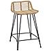 Sgabello da bar 2 pcs Naturale 44 x 45 x 76 cm Rattan e acciaio - Foto miniatura 2