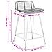 Sgabello da bar 2 pcs Naturale 44 x 45 x 76 cm Rattan e acciaio - Foto miniatura 8