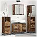 Set di mobili per il bagno con cassetto 3 pcs Legno vecchio - Foto miniatura 2