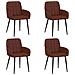 Sedie da pranzo 4 pcs Similpelle Marrone Lucido 57 x 50 x 85 cm - Foto miniatura 1