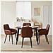 Sedie da pranzo 4 pcs Similpelle Marrone Lucido 57 x 50 x 85 cm - Foto miniatura 2