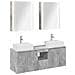 Set di Armadi da Bagno 5 pcs Grigio Cemento - Foto miniatura 1