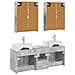 Set di Armadi da Bagno 5 pcs Grigio Cemento - Foto miniatura 8