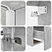 Set di Armadi da Bagno 5 pcs Grigio Cemento - Foto miniatura 9