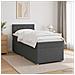 Letto box spring con materasso Grigio Scuro 90 x 200 cm Tessuto - Foto miniatura 2