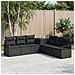 Set di divani 7 pz Nero Rattan sintetico e Acciaio - Foto miniatura 5