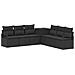 Set di divani 7 pz Nero Rattan sintetico e Acciaio - Foto miniatura 1