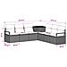 Set di divani 7 pz Nero Rattan sintetico e Acciaio - Foto miniatura 8
