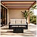 Set Divano da Giardino 4 pz Nero e Bianco Crema polyrattan - Foto miniatura 3