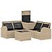 Set di divani 6 pz Beige e Bianco Crema - Foto miniatura 4