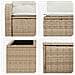 Set di divani 6 pz Beige e Bianco Crema - Foto miniatura 6