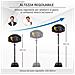 Canestro Da Basket Altezza Regolabile In Acciaio Con Base 112×72cm×2.45-3.05m - Foto miniatura 8