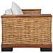 Divano a 2 Posti con Cuscini Marrone in Rattan Naturale 155 x 78 x 66 cm - Foto miniatura 4