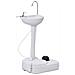Lavabo Portatile Da Campeggio Con 2 Ruote, Maniglia, Serbatoio Acqua 17l E Serbatoio Sapone 3.5l - Foto miniatura 1