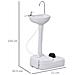 Lavabo Portatile Da Campeggio Con 2 Ruote, Maniglia, Serbatoio Acqua 17l E Serbatoio Sapone 3.5l - Foto miniatura 8
