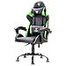 SEDIA GAMING RHOMBUS PF10 - PVC, Doppio Cuscino, Schienale Reclinabile, Nero Verde (ITCGPF10BG) - Foto miniatura 1