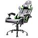 SEDIA GAMING RHOMBUS PF10 - PVC, Doppio Cuscino, Schienale Reclinabile, Nero Verde (ITCGPF10BG) - Foto miniatura 6