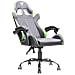 SEDIA GAMING RHOMBUS PF10 - PVC, Doppio Cuscino, Schienale Reclinabile, Nero Verde (ITCGPF10BG) - Foto miniatura 7