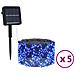 Luci Solari Fatate 5 pz 5x200 LED Blu Interni Esterni - Foto miniatura 2
