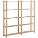 Scaffale A 5 Livelli 170x28,5x170 Cm In Legno Massello Di Pino - Foto miniatura 1