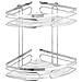 Mensola Angolare Per Bagno Premium, 2 Livelli - Acciaio Inox, - Foto miniatura 5