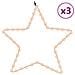 Figure Natalizie Stelle Con 48 Led 3 Pz Bianco Caldo 56 Cm - Foto miniatura 2