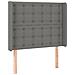 Testiera A Led Grigio Scuro 83x16x118/128 Cm In Tessuto - Foto miniatura 3