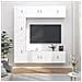Set Di Mobili Porta Tv 7 Pz Bianco In Legno Multistrato - Foto miniatura 1