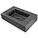 Top Lavabo Sospeso In Materiale Marmo Resina Finitura Asfalto *** Misure : 80x46x15 Cm, Tinta : Antracite - Foto miniatura 1