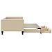 Divano Letto Estraibile Con Cassetti Crema 90x200 Cm In Tessuto - Foto miniatura 3