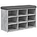 Panca Porta Scarpe Grigio Cemento 82x32x50cm Legno Multistrato - Foto miniatura 2