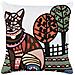 Cuscino Decorativo Mehsana Bouclé 50 X 50 Cm Astratto Ricamato Multicolore - Foto miniatura 3