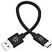 Cotton Cavo Da Usb-a A Usb-c Maschio-maschio In Cotone Intrecciato 30 Cm Nero - Foto miniatura 1