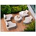 Set Da Giardino Con Tavolo 4 Posti Fabro Tessuto Beige - Foto miniatura 1