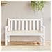 Cuscino Per Panca Da Giardino Crema 120x50x7 Cm Tessuto Oxford - Foto miniatura 3