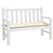 Cuscino Per Panca Da Giardino Crema 120x50x7 Cm Tessuto Oxford - Foto miniatura 1