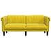 Divano A 2 Posti Giallo In Velluto - Foto miniatura 3