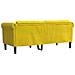 Divano A 2 Posti Giallo In Velluto - Foto miniatura 5