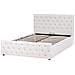 Letto Contenitore Tessuto Amiens 160 X 200 Cm Beige - Foto miniatura 5