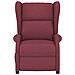 Poltrona Ad Ala Reclinabile Elettrica Rosso Vino In Tessuto - Foto miniatura 3