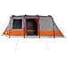 Tenda da Campeggio a Tunnel per 4 Persone Grigio e Arancione - Foto miniatura 5