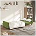 Divano Letto a 2 Posti Verde Chiaro in Velluto - Foto miniatura 3