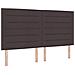 Testiera design Lines Marrone scuro 180 cm Tessuto - Foto miniatura 1
