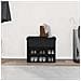 Panca di stoccaggio in legno ingegnerizzato colore rovere nero 60x30x48 cm - Foto miniatura 4
