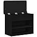 Panca di stoccaggio in legno ingegnerizzato colore rovere nero 60x30x48 cm - Foto miniatura 5
