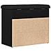 Panca di stoccaggio in legno ingegnerizzato colore rovere nero 60x30x48 cm - Foto miniatura 8