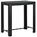 Set Bar Giardino 5 pz Nero Polyrattan e Legno Massello Acacia - Foto miniatura 5