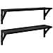 Scaffali da parete 2 pcs Rovere Nero 60 x 15 x 15,5 cm - Foto miniatura 1