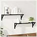 Scaffali da parete 2 pcs Rovere Nero 60 x 15 x 15,5 cm - Foto miniatura 2