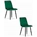 Sedia JEWA - Design ergonomico in velluto verde scuro x 2 - Foto miniatura 1